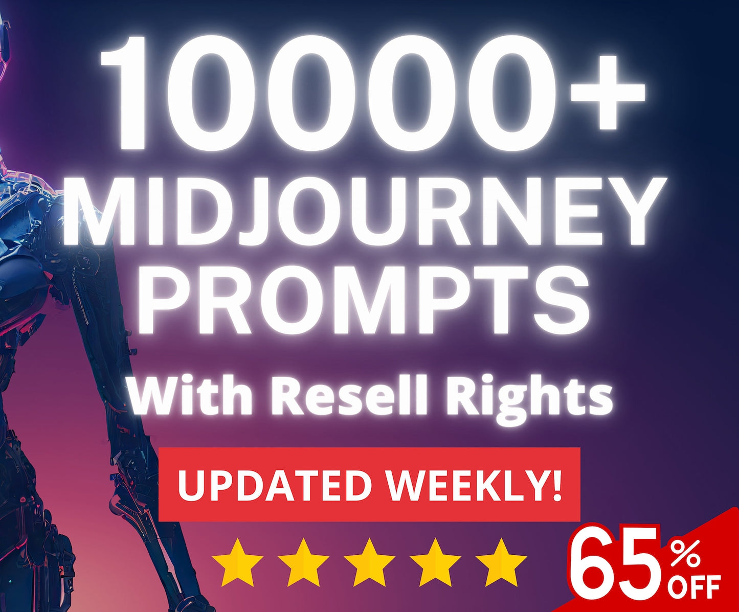 10000+ Midjourney Prompts with Resell Rights | PLR Bundle Lot | Content Ideas | AI Image Prompts | Ready to Sell, Copy & Paste,Business Idea