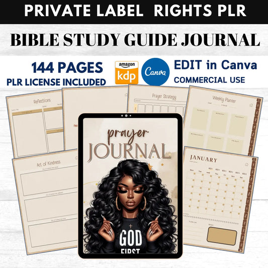 144 Pages Editable Bible Study Journal With Resell Rights