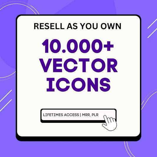 10,000+ Vector Icons Mega Bundle | High-Quality Graphic Assets for Design Projects, MRR Icons, Vector Icons PLR, Resell Vector Icons Files