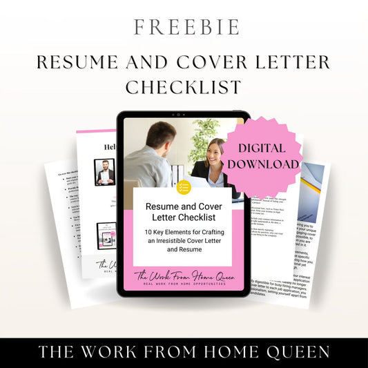 Resume and Cover Letter Checklist Free Download