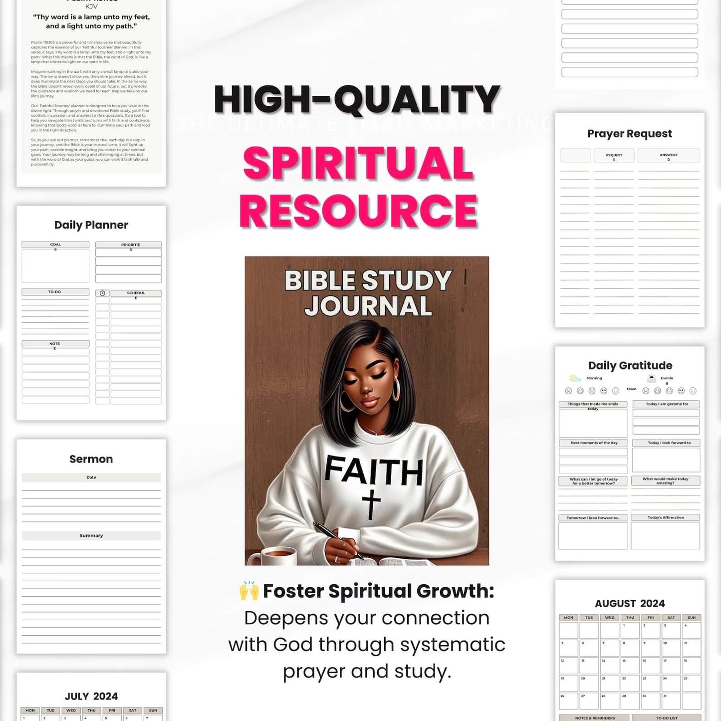 🙏 Bible Study Journal with Resell Rights | PLR & MRR - Deepen Your Faith Journey!