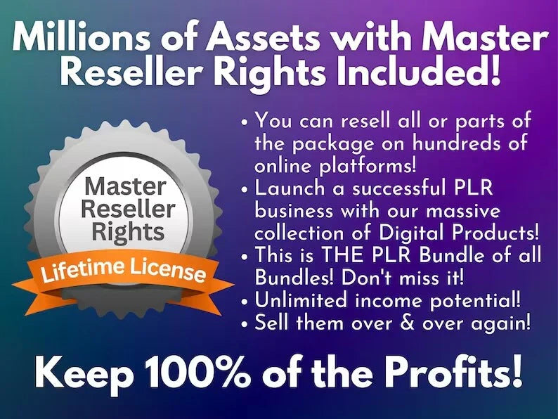 30 Million Digital Products W/ Resell Rights - Mega Bundle (EBooks + Courses+ Templates+ Planners, & More!)