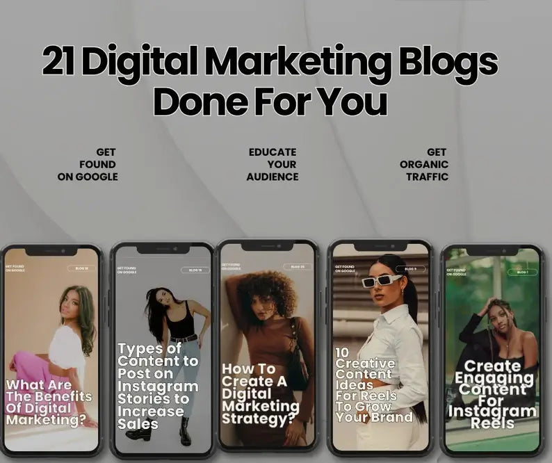 21 Digital Marketing Blogs: Ready-to-Use PLR Blogger Templates